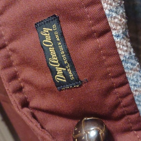 Vintage Sears chore Barn jacket coat blanket lined LG long trench 60s workwear - Picture 13 of 14